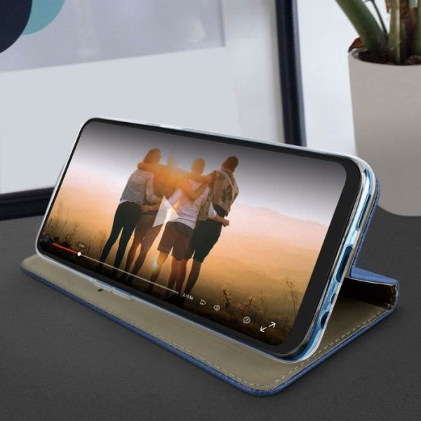 Étui Folio - AVIZAR - Oppo A53 / A53s - Ekologiskt läder - Mörkblå - Magnetisk flik Midnattsblå