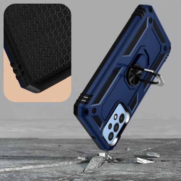 Ringfodral kompatibel med Samsung A23 5G och M23 Blue Ring Case