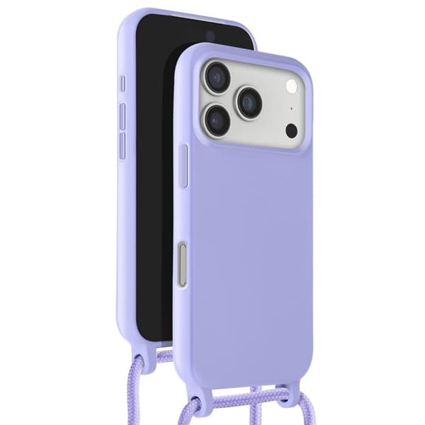 Skydd för iPhone 17 Pro Max - AVIZAR - Soft Touch - Halsrem - Silicon - Lila Violett