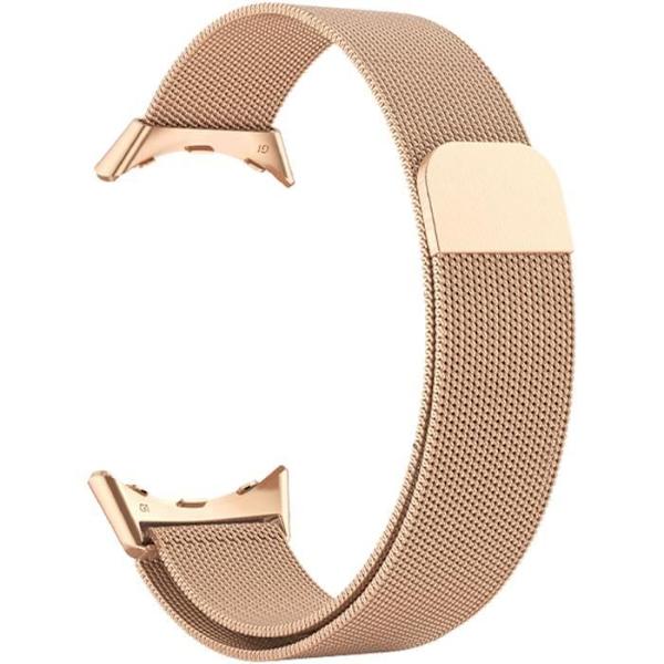 Armbånd til Google Pixel Watch - AVIZAR - Magnetisk Milanese - Rustfrit Stål - Roséguld - Unisex Rose guld