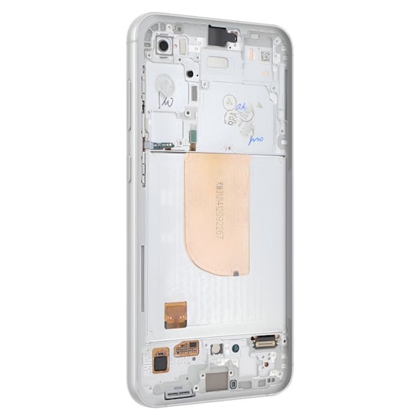 Komplett enhet för Galaxy S23 FE LCD + pekskärm + officiellt Samsung vitt chassi Vit