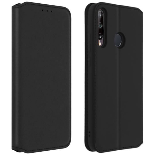 Housse - Huawei - P40 Lite E - Etui Folio - Øko-læder - Sort - Støttefunktion Svart