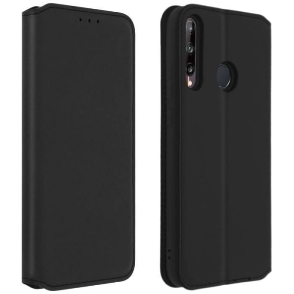Housse - Huawei - P40 Lite E - Fodral Folio - Ekoskinn - Svart - Stödfunktion Svart