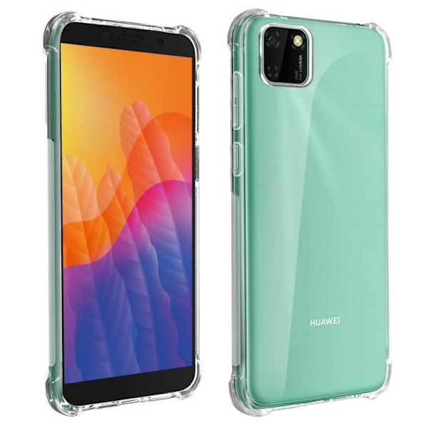 Mobilskal - AKASHI - Huawei Y5p - Flexibel - Transparent Vit - Stärka hörn chockresistent Klar vit
