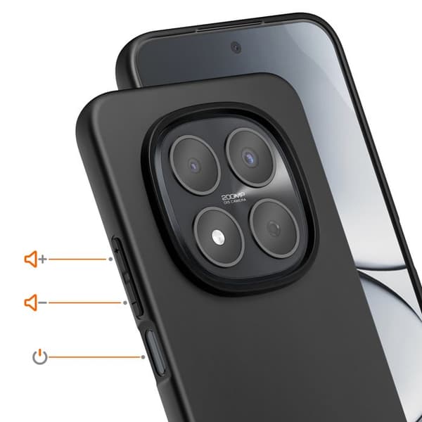 Cover til Redmi Note 15 Pro 5G Soft Touch Stødabsorberende med Forhøjede Kanter Xfm Sort