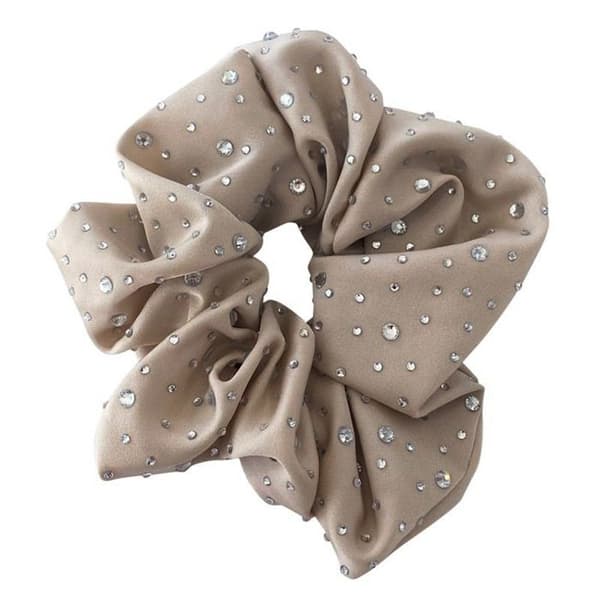 Chouchou - AVIZAR - Satin Krystal Glitter - Beige - Blød - Elegant Beige