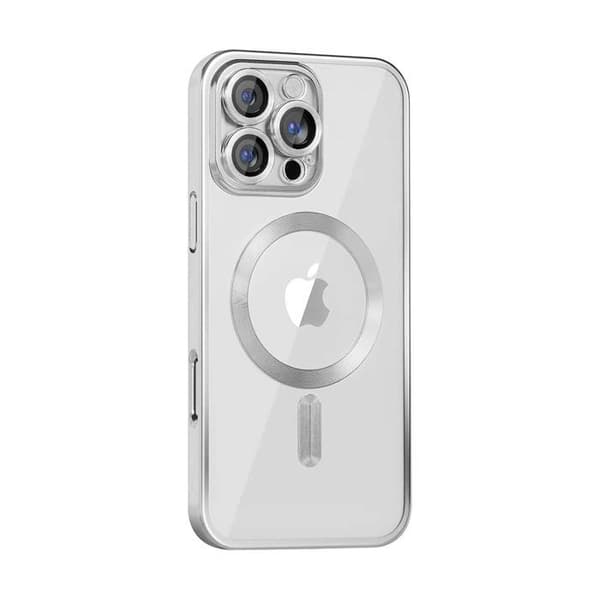 Pack Elite til iPhone 16 Pro Max Cover, Glas, Oplader, Ekstern Batteri, Magsafe, Bluetooth Høretelefoner (7 dele) Mayaxess Sølv Grå