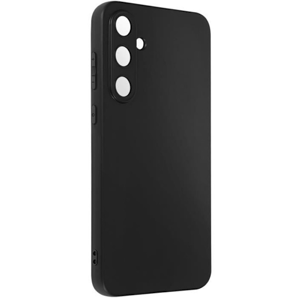 Fodral till Samsung Galaxy A35 5G - AVIZAR - Mattsvart mjuk silikon - Kameraskydd Svart