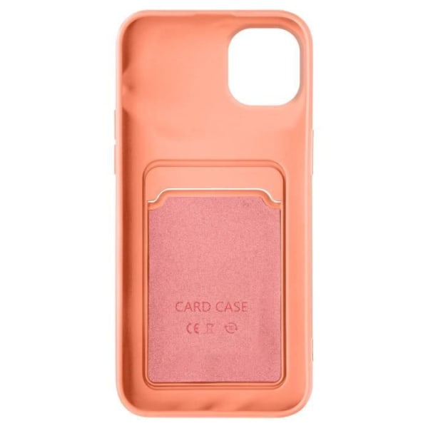 iPhone 14 blødt silikonetui Pink kortholder