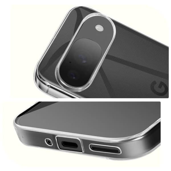 Coque - Mayaxess - Google Pixel 9/9 Pro - Silikone Blød - Transparent - Let Design Transparent