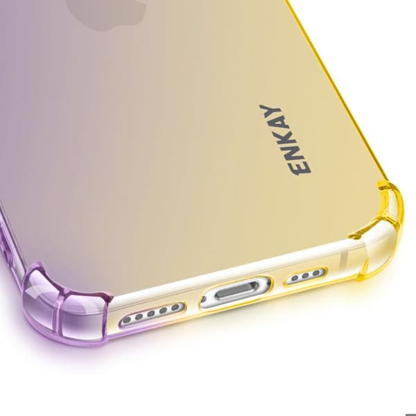 Beskyttende Translucent til iPhone 17e Bumper Cover i Silikone Gradient Enkay Guld Gul