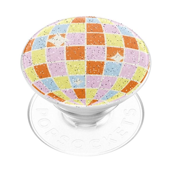 PopGrip Universellt Klistermärke Retro Disco Mönster med PopSockets Ställfunktion Flerfärgad Svart