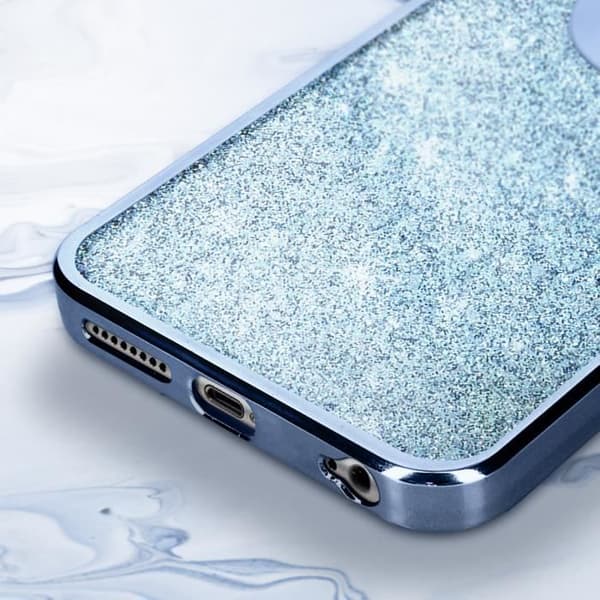 Coque - Protecam - Spark - Paillette - Blå - Fleksibel - Kompatibel med iPhone 6 Plus/6S Plus Blå