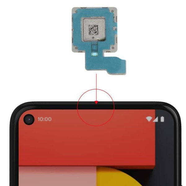 Intern højttaler - RELIFE - til Google Pixel 5 - Sort - CE RoHS certificeret Svart
