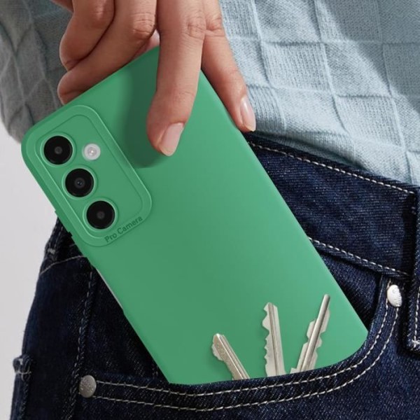 Suojakuori Samsung Galaxy A05s Silicone Matt Camera Protection Green Grön