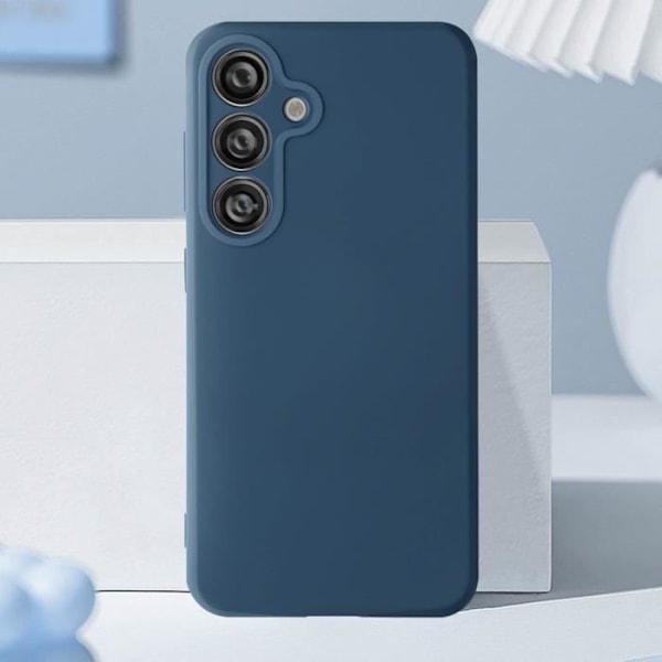 AVIZAR Skyddsfodral för Samsung Galaxy S24 - Halvstyv Soft-touch Fast Cover - Midnattsblå Blå