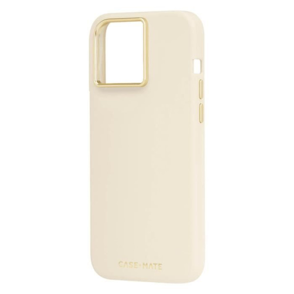 Coque MagSafe - Case Mate - iPhone 15 Pro Max - Stødabsorberende - Antibakteriel - Genanvendelig Beige