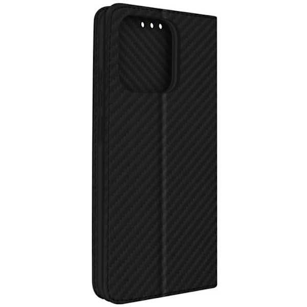Fodral till Xiaomi Redmi 12C - AVIZAR - Svart - Koleffekt - Magnetisk flik - Videostöd Svart