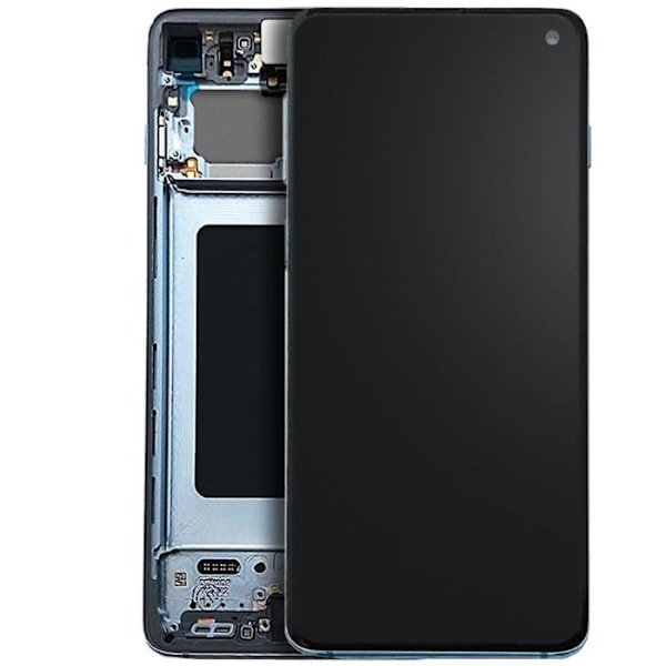 LCD-skærm - Samsung - Galaxy S10 - Original - Blå - For-samlet berøringsskærm Blå