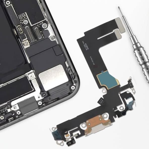 Lightning Laddningskontakt för iPhone 13 Mini - RELIFE - Vit - Integrerad mikrofon Vit