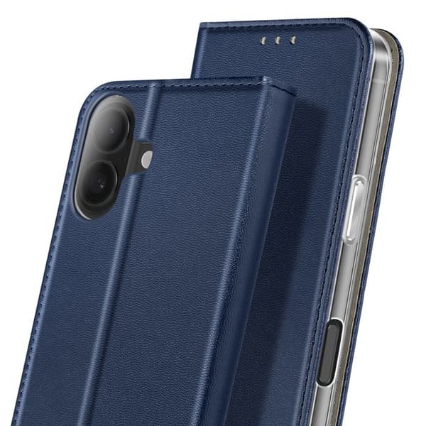 Folio Etui - AVIZAR - iPhone 17 - Simililæder - Kreditkortholder - Videostøtte Blå