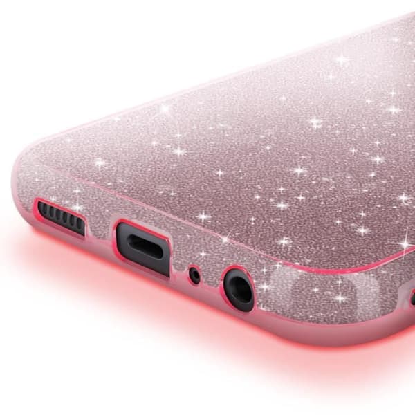 Glitter Skal - Samsung - Galaxy A05S - Stöttålig - Glittrande - Rosa Rosa
