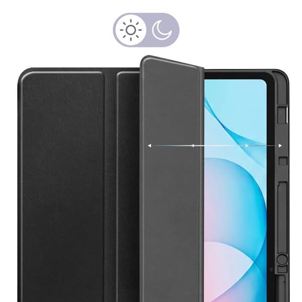 Etui til Samsung Galaxy Tab S12 Plus med Støttefunktion og Stylus Holder Sort Svart