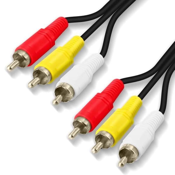 3 RCA-miehet - LINQ - 5m - Laadukas ääni - Varustettu - Musta
