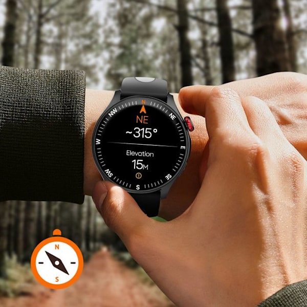 Sports Smartwatch med Sundhedsovervågning Bluetooth Opkald Vandtæt 30m myPhone Sort Svart