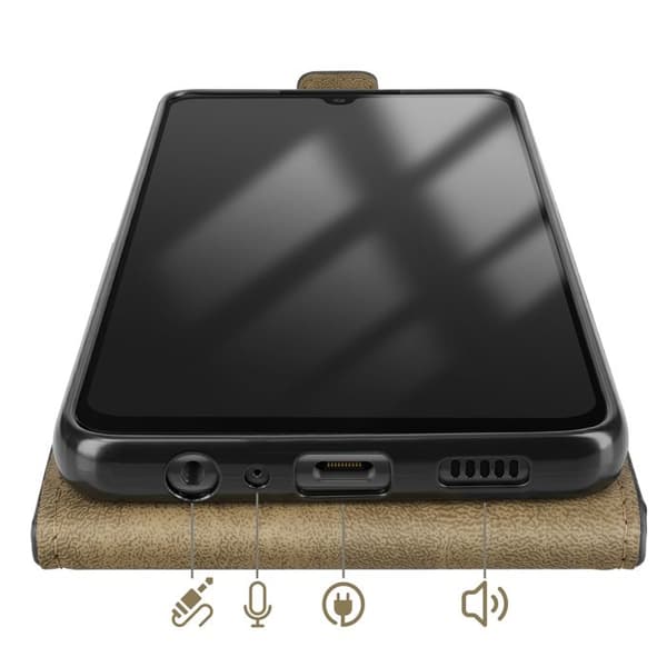 Vertikal Magnetisk Klapetui til Galaxy A32 4G med Kortlomme Sort