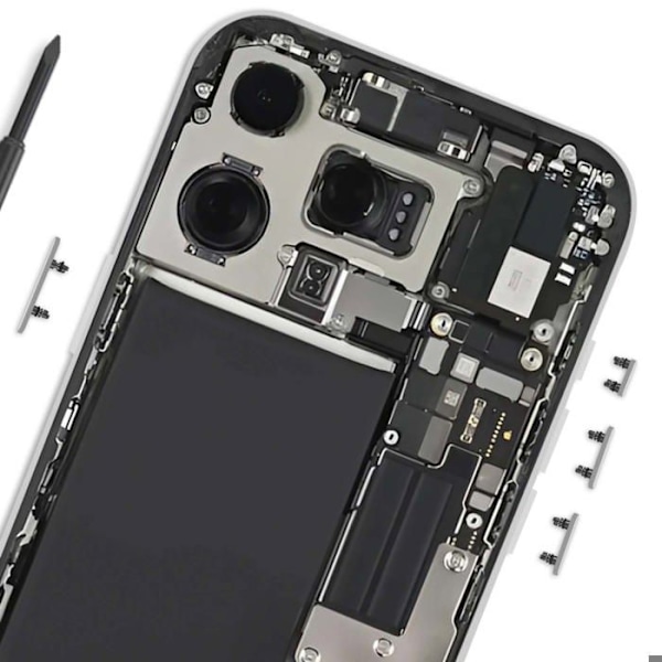 Strömbrytare och volymknapp för iPhone 16 Pro Max Vit Vit