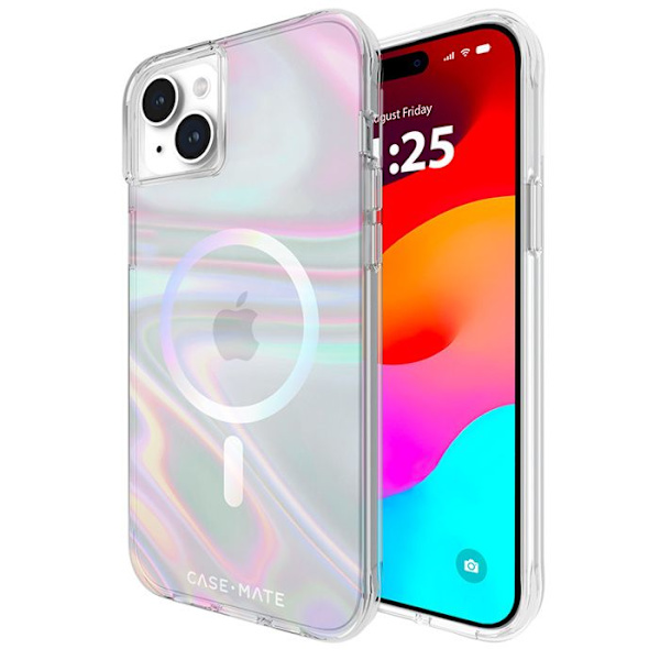 Case-Mate Soap Bubble MagSafe - Covers til iPhone 15 Plus (iriserende)
