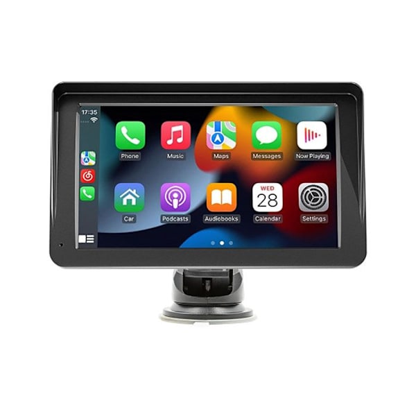 7" Kosketusnäyttö CarPlay Android Autolla / GPS / Aurinkosuojus / MP5-soitin Musta