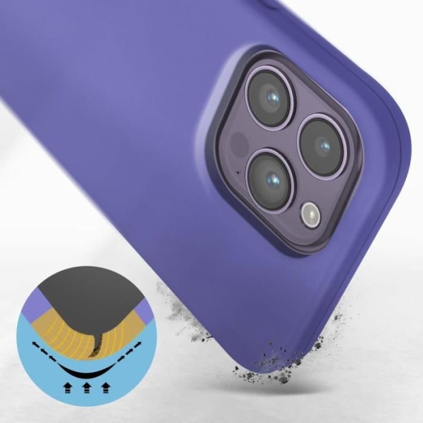 iPhone 14 Pro kotelo Puolijäykkä Soft-touch Hieno violetti