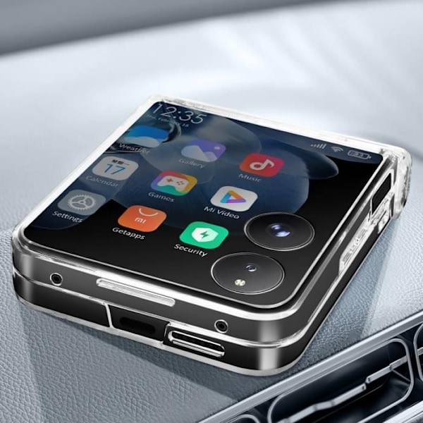 Kotelo Xiaomi Mix Flip Hard Näkyvä Design Suojaus Sarana läpinäkyvä Transparent