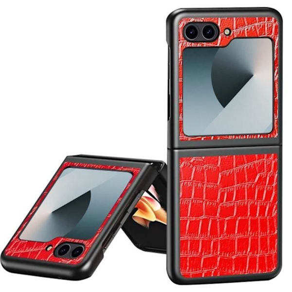 Etui til Samsung Galaxy Z Flip 6 Anti-Fingerprint Crocs Wild Series Rød Röd