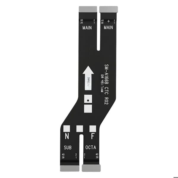 Hovedforbindelseskabel til bundkort, kompatibel med Galaxy A16 / A17, sort flexkabel Svart