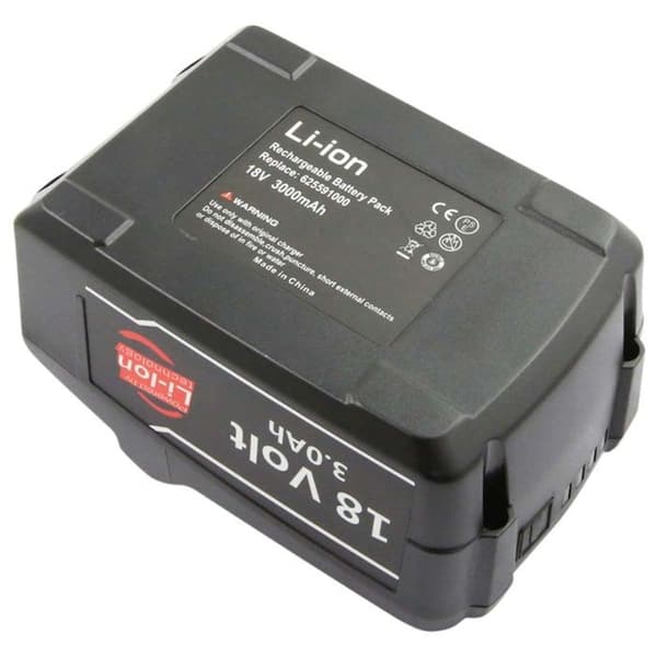 Batteri - AVIZAR - BS 18 - 18V - 3000mAh - Li-ion - Sort Svart