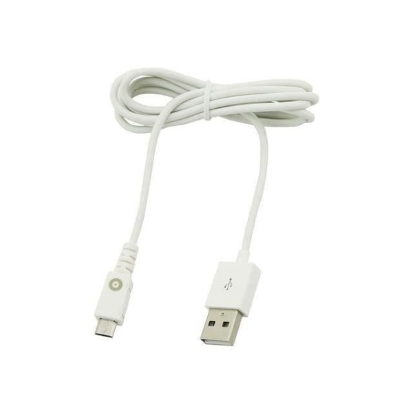 MUVIT Spring Charge & Sync 1A USB / Micro USB Rak Kabel - 1 m - Vit