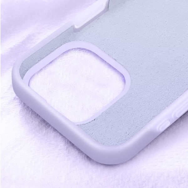 Cover til iPhone 16 Pro Soft Silikone Soft Interior Raised Edge Lavender Lila