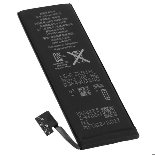 Erstatningsbatteri til iPhone 5 Original Li-ion 3.8V 1440mAh Sort
