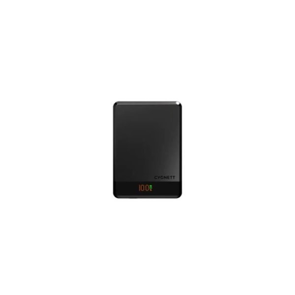 Powerbank 5 000mAh Langaton Magneettikiinnitys Malli MagSlim Ultra-Kompakti CYGNETT Musta Svart