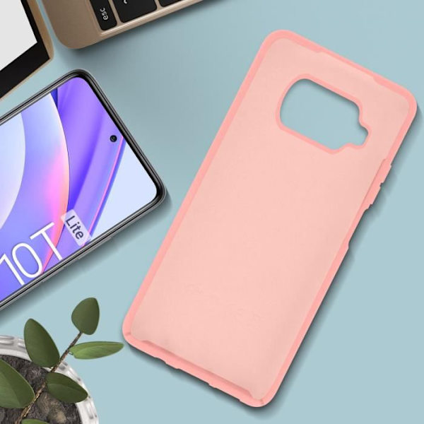 Skyddsfodral - AVIZAR - Xiaomi Mi 10T Lite - Flexibel silikon - Rosa - Mjuk finish Rosa