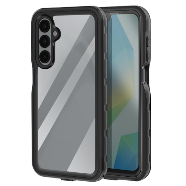 Integreret cover til Samsung Galaxy A16 Vandtæt IP68 Stødabsorberende Redpepper Sort Svart