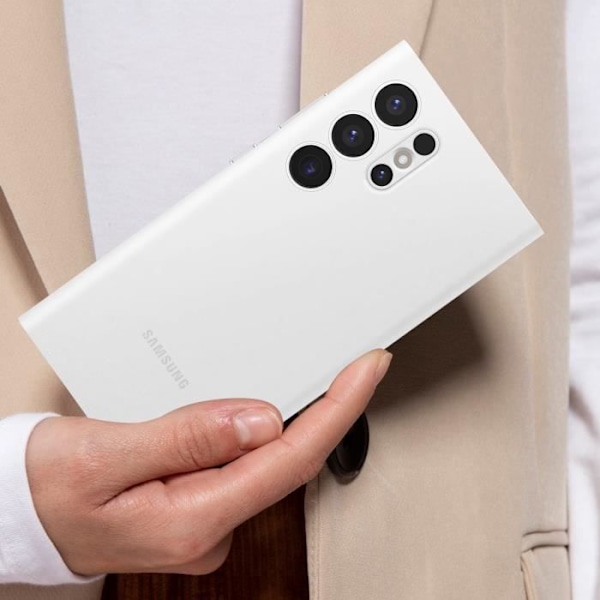 Samsung S24 Ultra Flip Case Smart View Kosketusikkuna Samsung vaaleanharmaa Grå