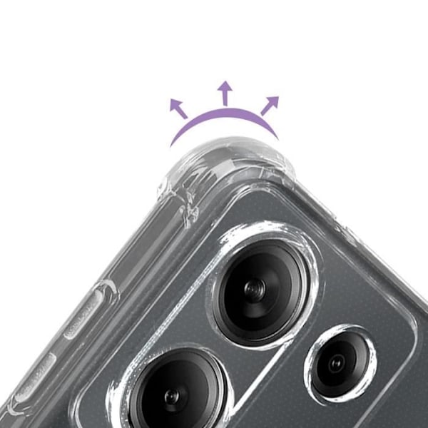 Chock-säker hölje - Imak - Redmi Note 13 Pro - Mjuk - Transparent - Stötresistent Vit