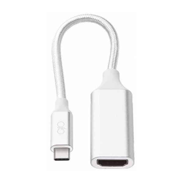 USB-C till HDMI-adapter - FORCE POWER - 4K Ultra HD - Plug & Play - Vit