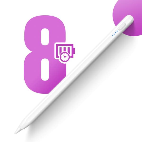 Universell Taktile Stylus för Smartphone / Tablet Fin Spets 1.5mm Vit Vit