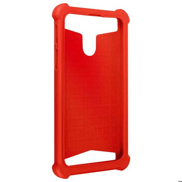 Coque Smartphone 5.3'' til 5.6'' Silikone Gel Forstærkede Mønt Bag Effekt Læder Rød Röd