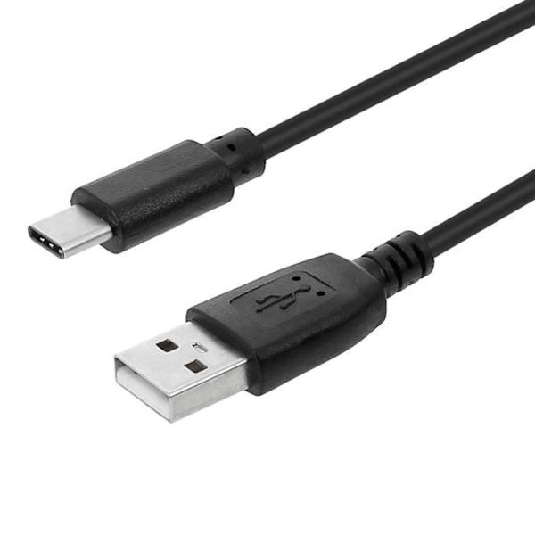 USB-USB Type C -kaapeli - AVIZAR - Pikalataus 2.0 - 1.2m - Musta - Nopea synkronointi Svart